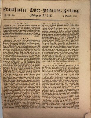 Frankfurter Ober-Post-Amts-Zeitung Sonntag 1. Dezember 1833