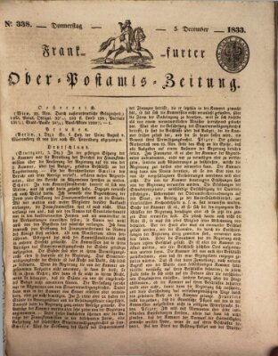 Frankfurter Ober-Post-Amts-Zeitung Donnerstag 5. Dezember 1833