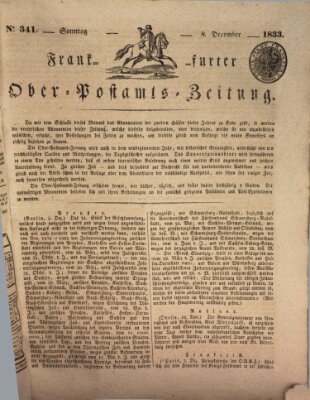 Frankfurter Ober-Post-Amts-Zeitung Sonntag 8. Dezember 1833