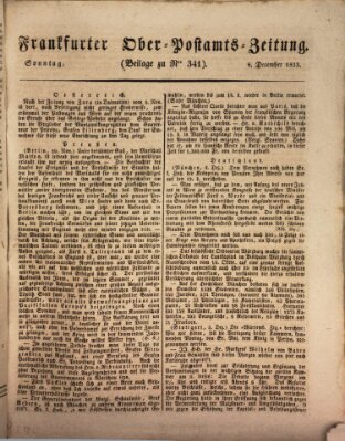 Frankfurter Ober-Post-Amts-Zeitung Sonntag 8. Dezember 1833