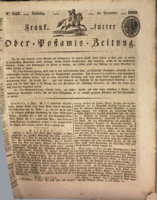 Frankfurter Ober-Post-Amts-Zeitung Dienstag 10. Dezember 1833