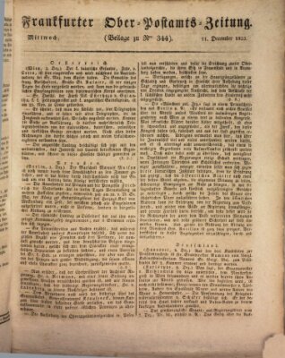 Frankfurter Ober-Post-Amts-Zeitung Mittwoch 11. Dezember 1833