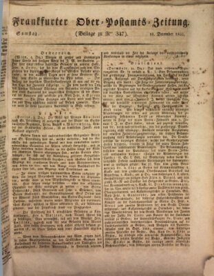 Frankfurter Ober-Post-Amts-Zeitung Samstag 14. Dezember 1833