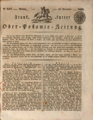 Frankfurter Ober-Post-Amts-Zeitung Montag 16. Dezember 1833