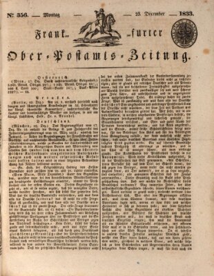 Frankfurter Ober-Post-Amts-Zeitung Montag 23. Dezember 1833