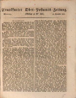 Frankfurter Ober-Post-Amts-Zeitung Montag 23. Dezember 1833