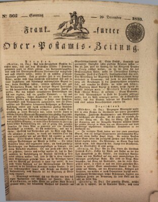 Frankfurter Ober-Post-Amts-Zeitung Sonntag 29. Dezember 1833