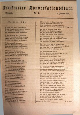 Frankfurter Ober-Post-Amts-Zeitung Mittwoch 1. Januar 1834