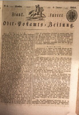 Frankfurter Ober-Post-Amts-Zeitung Samstag 4. Januar 1834