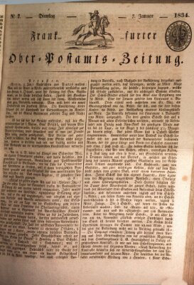 Frankfurter Ober-Post-Amts-Zeitung Dienstag 7. Januar 1834