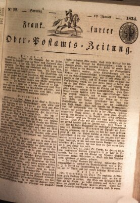 Frankfurter Ober-Post-Amts-Zeitung Sonntag 12. Januar 1834