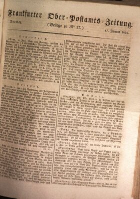 Frankfurter Ober-Post-Amts-Zeitung Freitag 17. Januar 1834