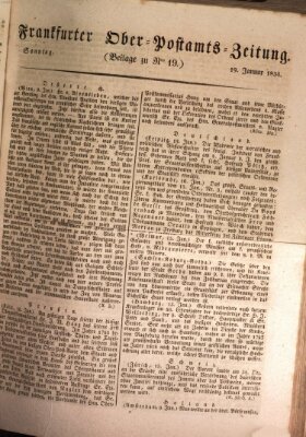 Frankfurter Ober-Post-Amts-Zeitung Sonntag 19. Januar 1834