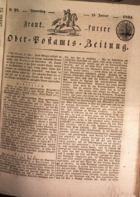 Frankfurter Ober-Post-Amts-Zeitung Donnerstag 23. Januar 1834