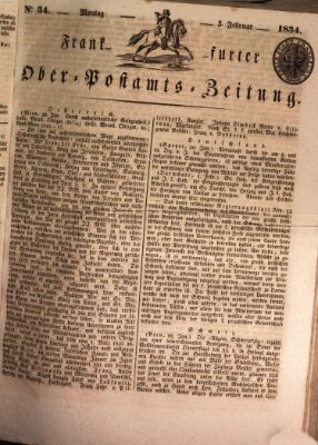 Frankfurter Ober-Post-Amts-Zeitung Montag 3. Februar 1834