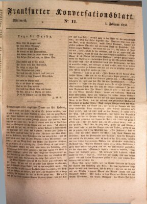 Frankfurter Ober-Post-Amts-Zeitung Mittwoch 5. Februar 1834