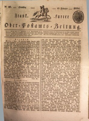 Frankfurter Ober-Post-Amts-Zeitung Samstag 15. Februar 1834