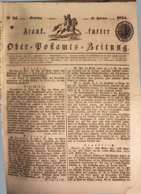 Frankfurter Ober-Post-Amts-Zeitung Sonntag 23. Februar 1834