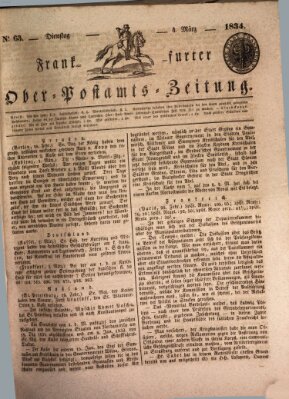 Frankfurter Ober-Post-Amts-Zeitung Dienstag 4. März 1834