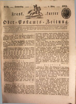 Frankfurter Ober-Post-Amts-Zeitung Donnerstag 6. März 1834