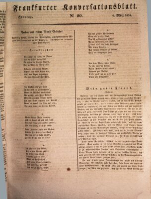 Frankfurter Ober-Post-Amts-Zeitung Sonntag 9. März 1834