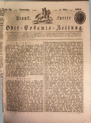 Frankfurter Ober-Post-Amts-Zeitung Donnerstag 13. März 1834