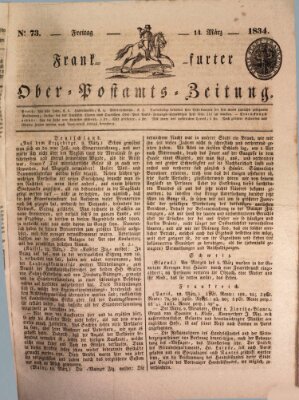 Frankfurter Ober-Post-Amts-Zeitung Freitag 14. März 1834