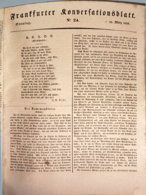 Frankfurter Ober-Post-Amts-Zeitung Sonntag 23. März 1834