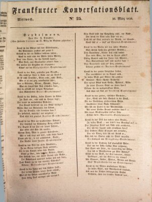 Frankfurter Ober-Post-Amts-Zeitung Mittwoch 26. März 1834
