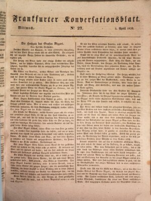 Frankfurter Ober-Post-Amts-Zeitung Mittwoch 2. April 1834