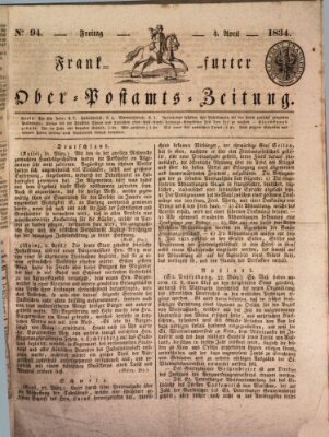 Frankfurter Ober-Post-Amts-Zeitung Freitag 4. April 1834