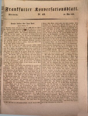 Frankfurter Ober-Post-Amts-Zeitung Mittwoch 28. Mai 1834