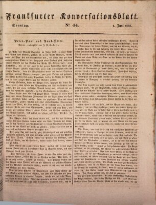 Frankfurter Ober-Post-Amts-Zeitung Sonntag 1. Juni 1834