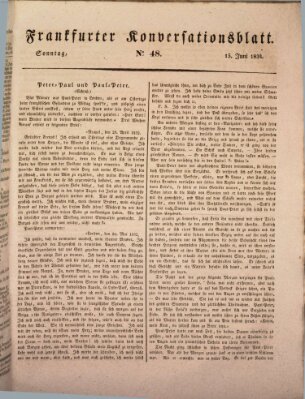 Frankfurter Ober-Post-Amts-Zeitung Sonntag 15. Juni 1834