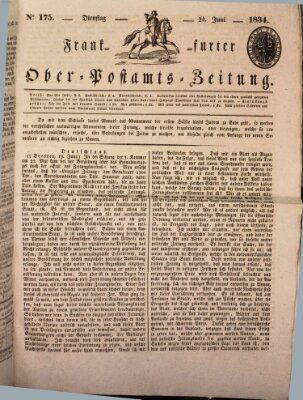 Frankfurter Ober-Post-Amts-Zeitung Dienstag 24. Juni 1834