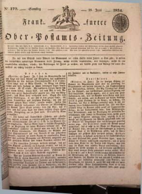 Frankfurter Ober-Post-Amts-Zeitung Samstag 28. Juni 1834