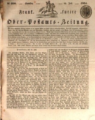 Frankfurter Ober-Post-Amts-Zeitung Samstag 19. Juli 1834