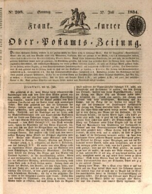 Frankfurter Ober-Post-Amts-Zeitung Sonntag 27. Juli 1834