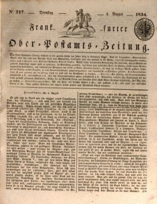 Frankfurter Ober-Post-Amts-Zeitung Dienstag 5. August 1834