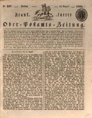 Frankfurter Ober-Post-Amts-Zeitung Freitag 15. August 1834