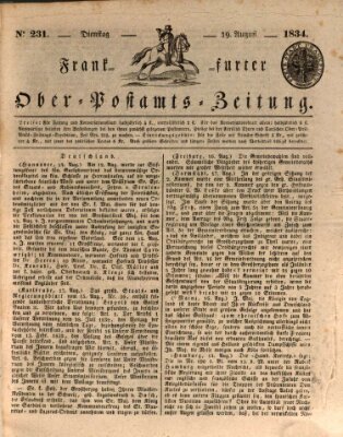 Frankfurter Ober-Post-Amts-Zeitung Dienstag 19. August 1834