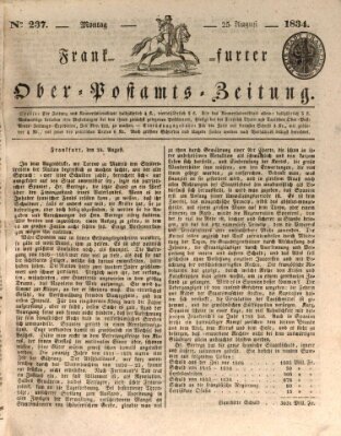 Frankfurter Ober-Post-Amts-Zeitung Montag 25. August 1834