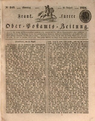 Frankfurter Ober-Post-Amts-Zeitung Sonntag 31. August 1834