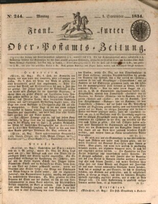 Frankfurter Ober-Post-Amts-Zeitung Montag 1. September 1834