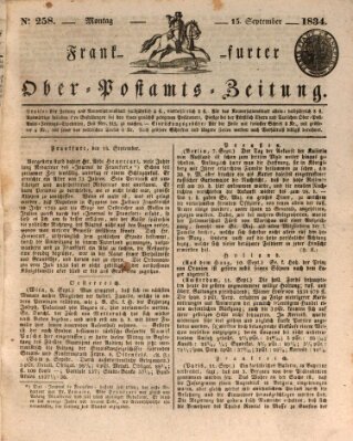 Frankfurter Ober-Post-Amts-Zeitung Montag 15. September 1834