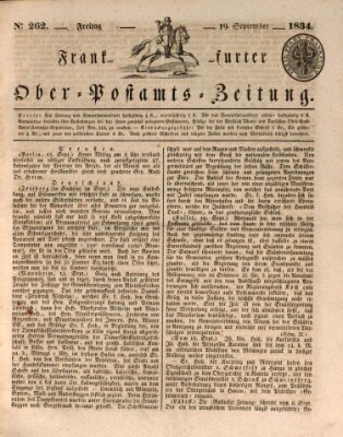 Frankfurter Ober-Post-Amts-Zeitung Freitag 19. September 1834