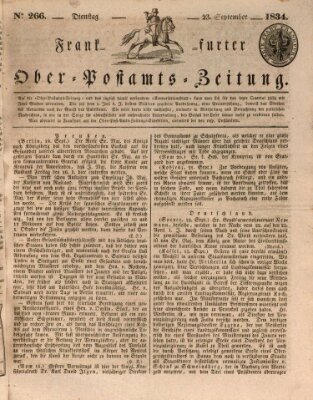 Frankfurter Ober-Post-Amts-Zeitung Dienstag 23. September 1834