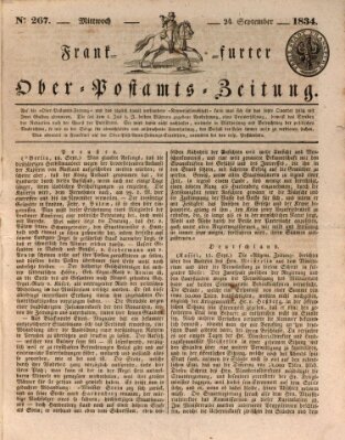 Frankfurter Ober-Post-Amts-Zeitung Mittwoch 24. September 1834