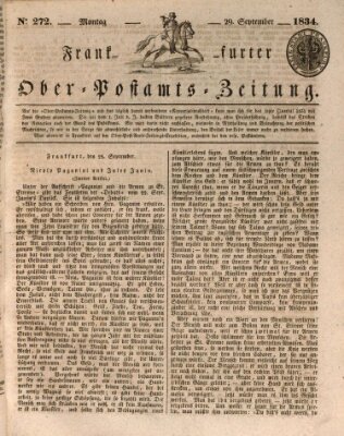 Frankfurter Ober-Post-Amts-Zeitung Montag 29. September 1834