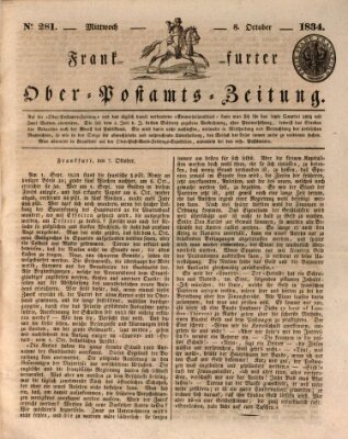 Frankfurter Ober-Post-Amts-Zeitung Mittwoch 8. Oktober 1834